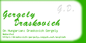 gergely draskovich business card